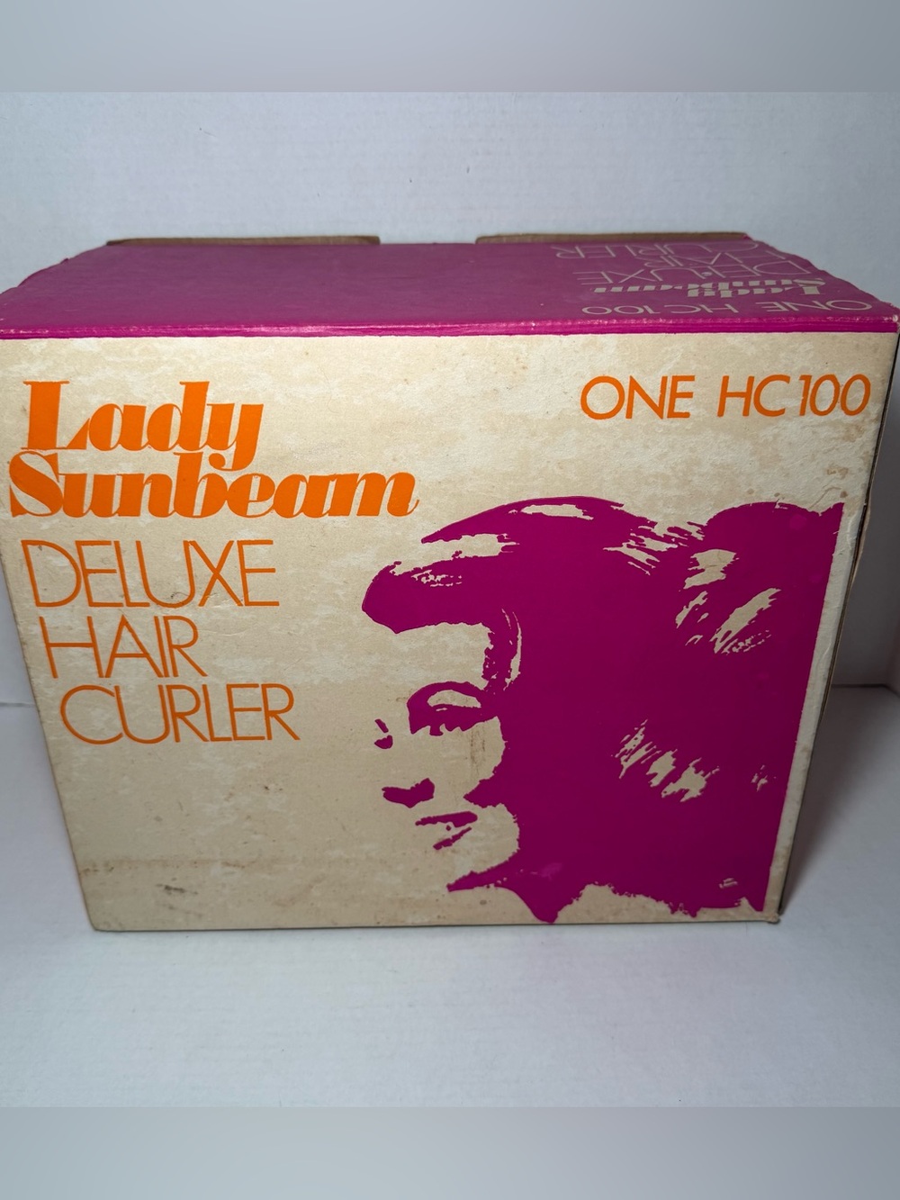 Vintage 1960s Lady Sunbeam Deluxe Hair Curlers Rollers In Box Retro One HC100